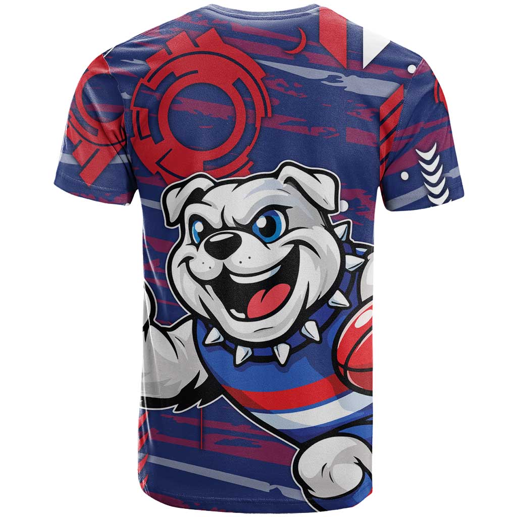 Western Bulldogs T Shirt Mascot Cartoon Football Illustration Style