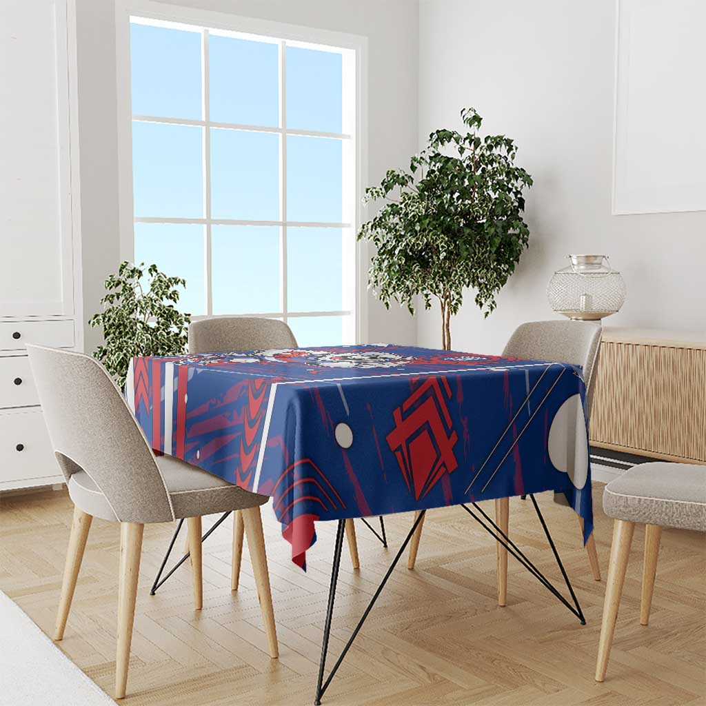 Western Bulldogs Tablecloth Mascot Cartoon Football Illustration Style