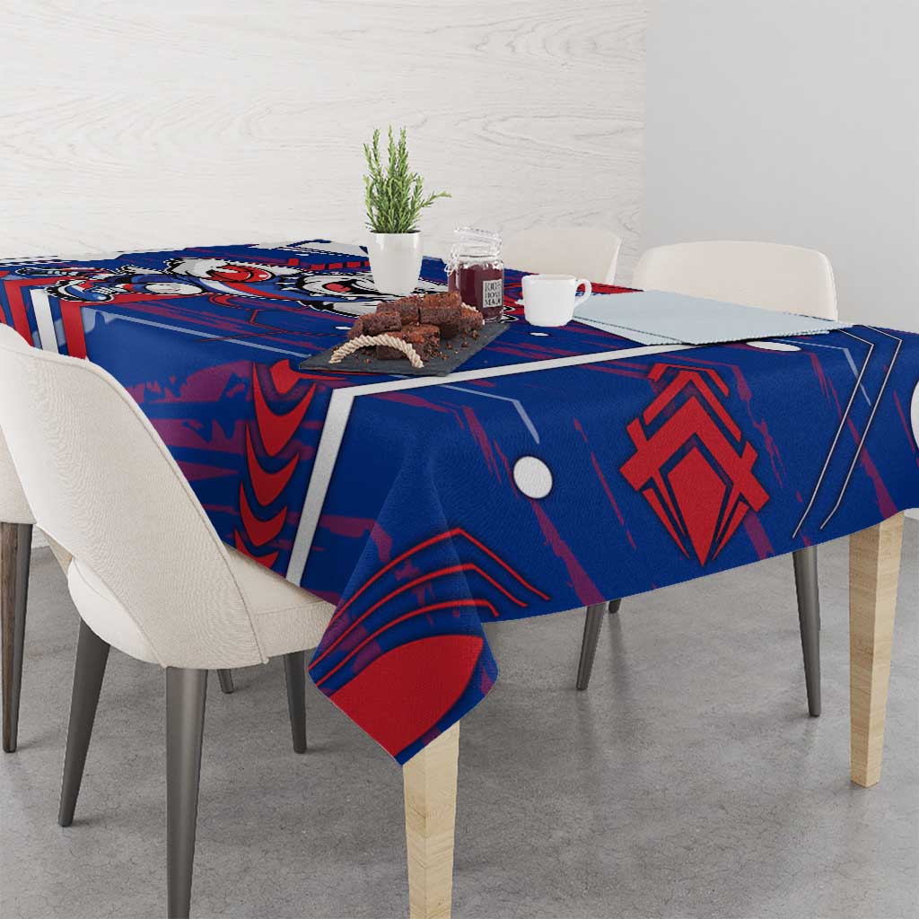 Western Bulldogs Tablecloth Mascot Cartoon Football Illustration Style