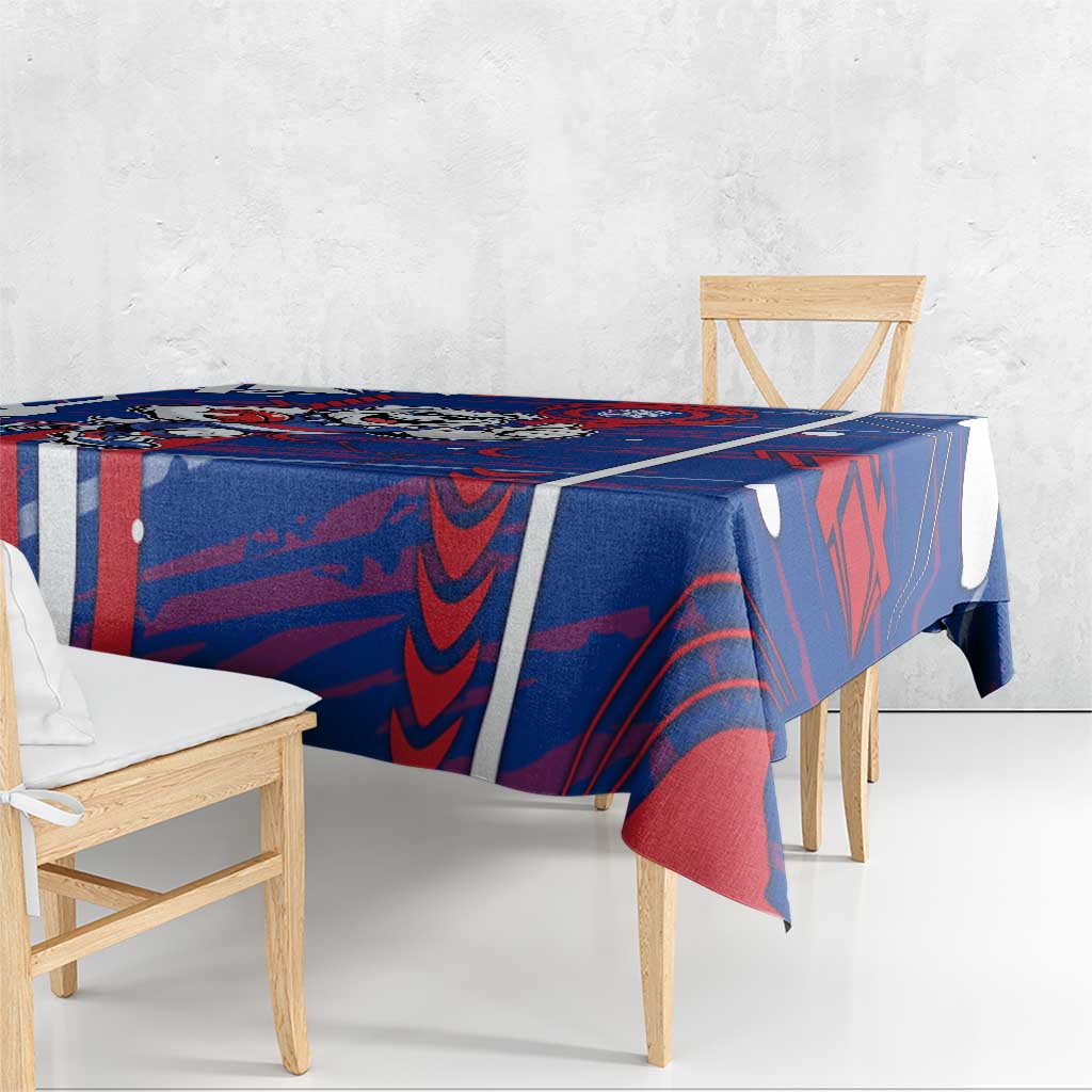 Western Bulldogs Tablecloth Mascot Cartoon Football Illustration Style