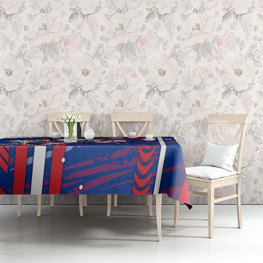 Western Bulldogs Tablecloth Mascot Cartoon Football Illustration Style