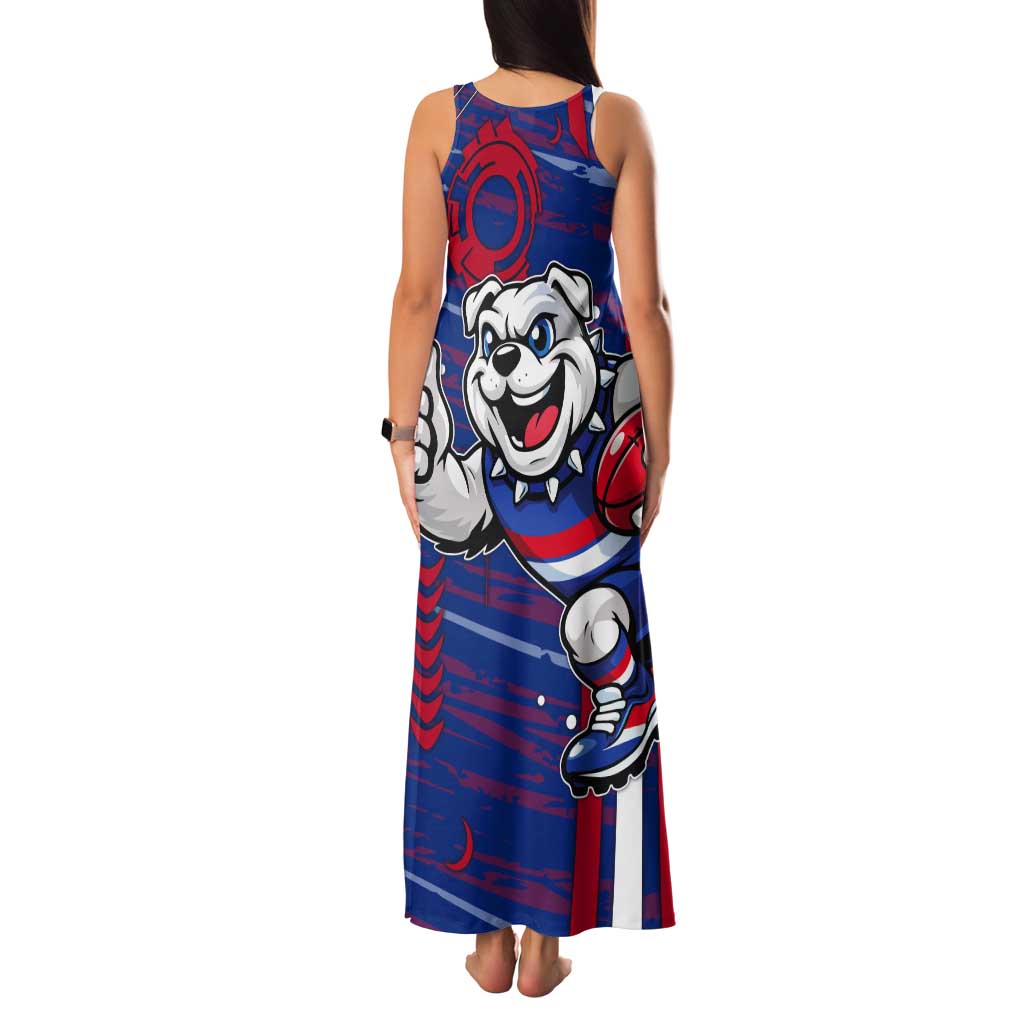 Western Bulldogs Tank Maxi Dress Mascot Cartoon Football Illustration Style