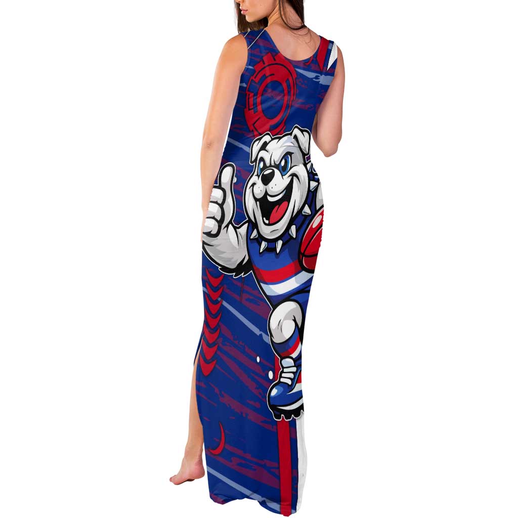 Western Bulldogs Tank Maxi Dress Mascot Cartoon Football Illustration Style