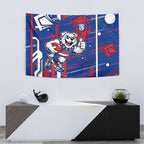 Western Bulldogs Tapestry Mascot Cartoon Football Illustration Style