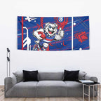 Western Bulldogs Tapestry Mascot Cartoon Football Illustration Style