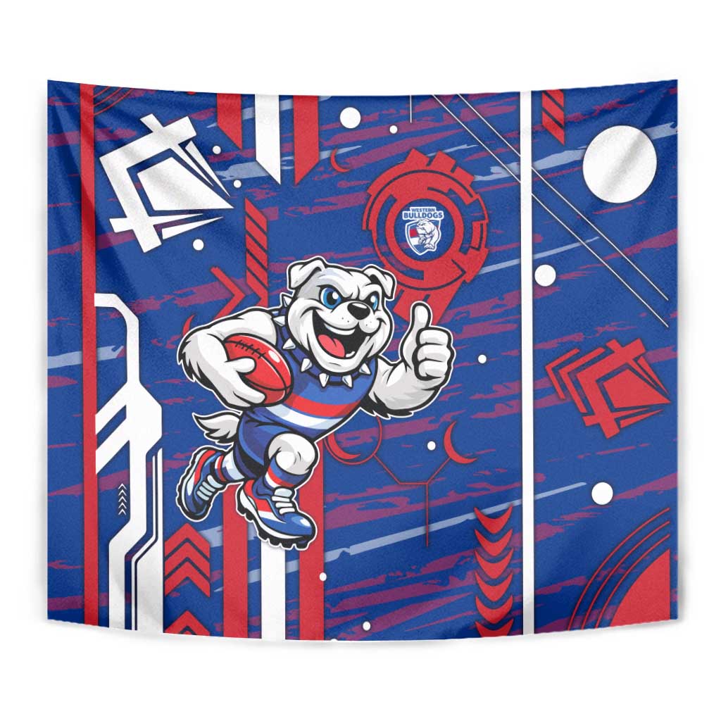 Western Bulldogs Tapestry Mascot Cartoon Football Illustration Style