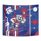 Western Bulldogs Tapestry Mascot Cartoon Football Illustration Style