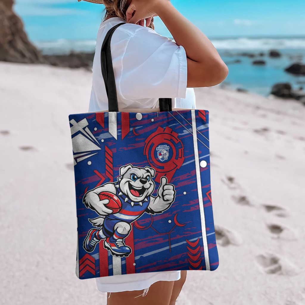 Western Bulldogs Tote Bag Mascot Cartoon Football Illustration Style