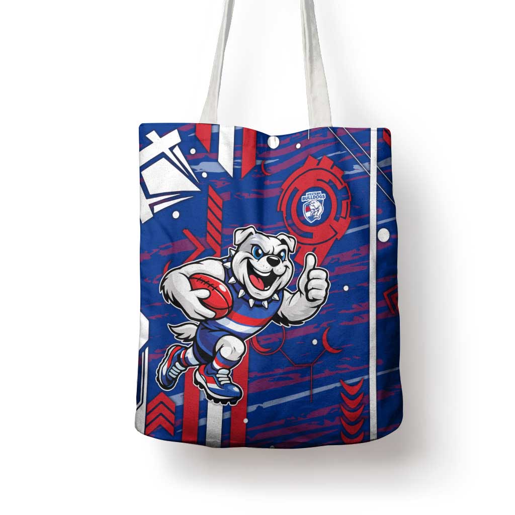 Western Bulldogs Tote Bag Mascot Cartoon Football Illustration Style
