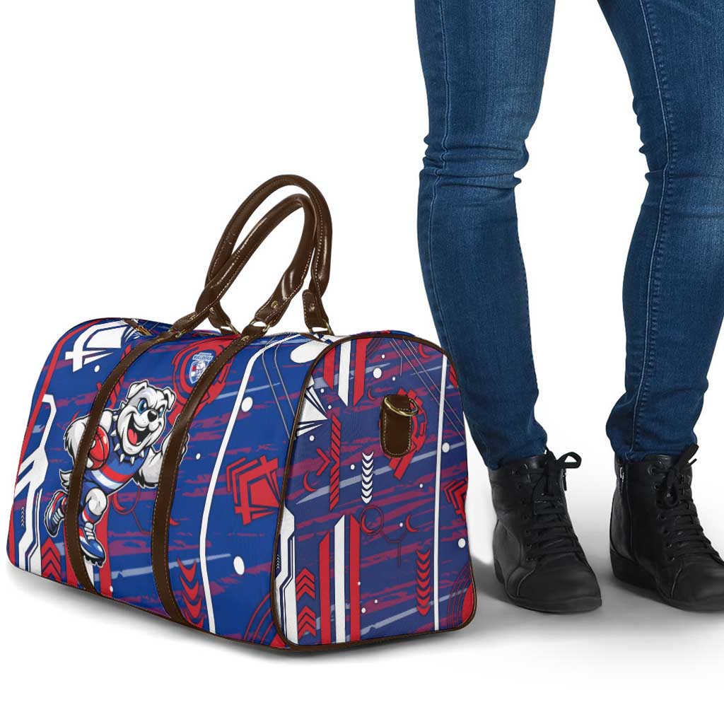 Western Bulldogs Travel Bag Mascot Cartoon Football Illustration Style