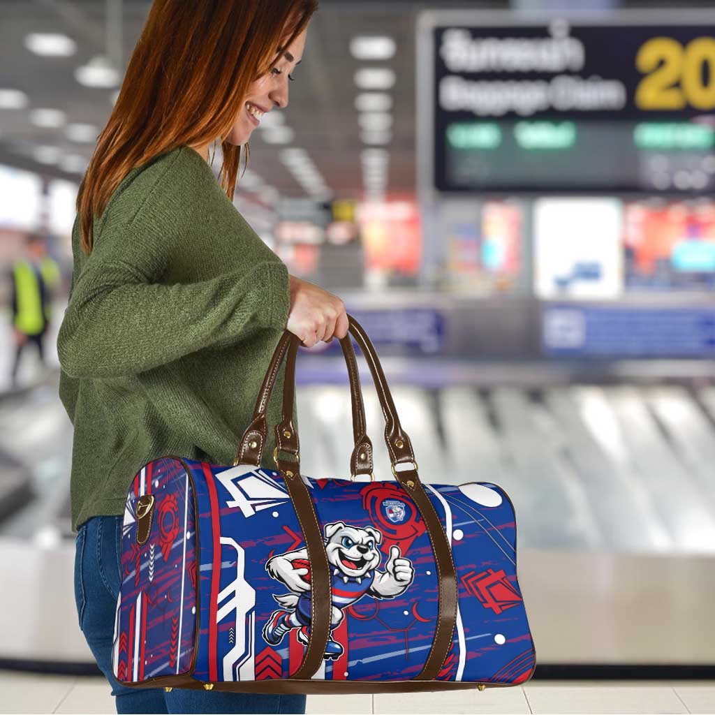 Western Bulldogs Travel Bag Mascot Cartoon Football Illustration Style