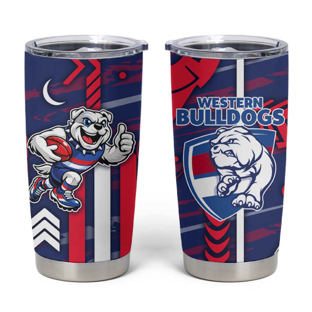 Western Bulldogs Tumbler Cup Mascot Cartoon Football Illustration Style