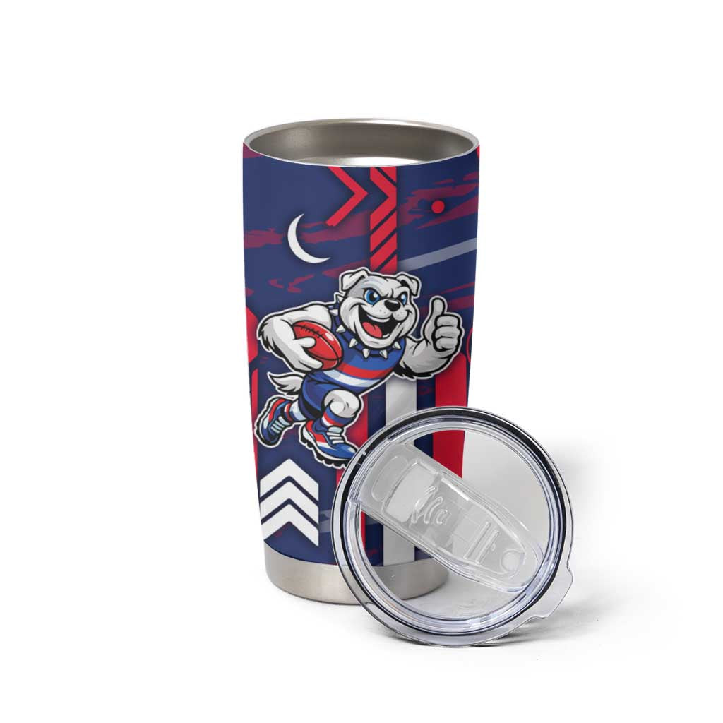Western Bulldogs Tumbler Cup Mascot Cartoon Football Illustration Style
