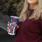 Western Bulldogs Tumbler Cup Mascot Cartoon Football Illustration Style