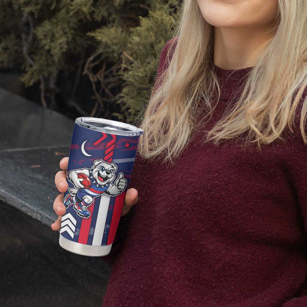 Western Bulldogs Tumbler Cup Mascot Cartoon Football Illustration Style