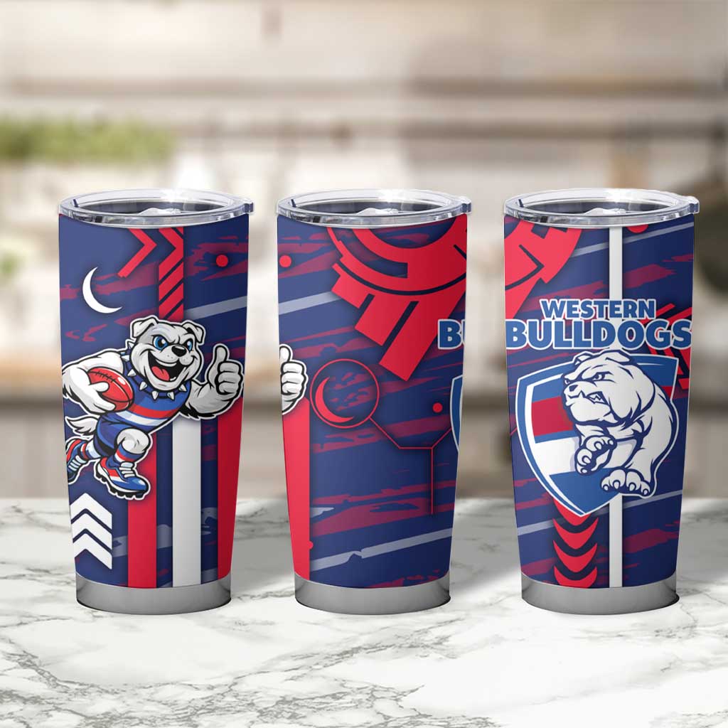 Western Bulldogs Tumbler Cup Mascot Cartoon Football Illustration Style