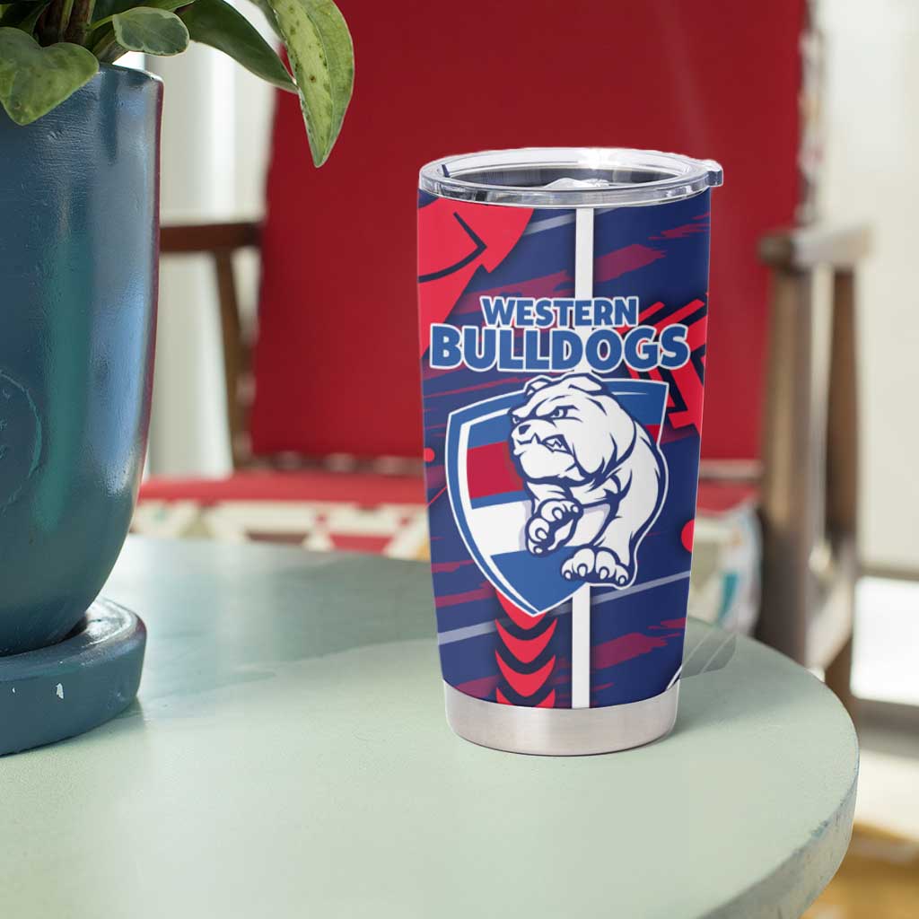 Western Bulldogs Tumbler Cup Mascot Cartoon Football Illustration Style