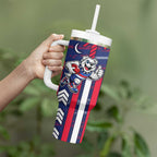 Western Bulldogs Tumbler With Handle Mascot Cartoon Football Illustration Style