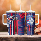 Western Bulldogs Tumbler With Handle Mascot Cartoon Football Illustration Style