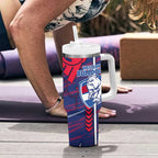 Western Bulldogs Tumbler With Handle Mascot Cartoon Football Illustration Style