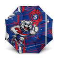 Western Bulldogs Umbrella Mascot Cartoon Football Illustration Style