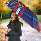 Western Bulldogs Umbrella Mascot Cartoon Football Illustration Style