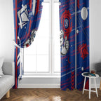 Western Bulldogs Window Curtain Mascot Cartoon Football Illustration Style