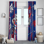 Western Bulldogs Window Curtain Mascot Cartoon Football Illustration Style