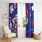 Western Bulldogs Window Curtain Mascot Cartoon Football Illustration Style
