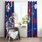 Western Bulldogs Window Curtain Mascot Cartoon Football Illustration Style