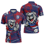 Western Bulldogs Zipper Polo Shirt Mascot Cartoon Football Illustration Style