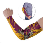 Personalized Brisbane Broncos Arm Sleeves Dynamic Lightning Mascot Rugby Australia