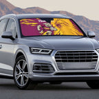 Personalized Brisbane Broncos Auto Sun Shade Dynamic Lightning Mascot Rugby Australia
