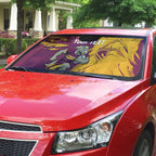 Personalized Brisbane Broncos Auto Sun Shade Dynamic Lightning Mascot Rugby Australia