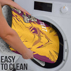 Personalized Brisbane Broncos Bathroom Set Dynamic Lightning Mascot Rugby Australia