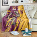 Personalized Brisbane Broncos Blanket Dynamic Lightning Mascot Rugby Australia