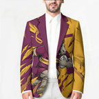 Personalized Brisbane Broncos Blazer Dynamic Lightning Mascot Rugby Australia