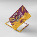 Personalized Brisbane Broncos Canvas Wall Art Dynamic Lightning Mascot Rugby Australia