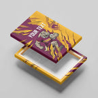 Personalized Brisbane Broncos Canvas Wall Art Dynamic Lightning Mascot Rugby Australia