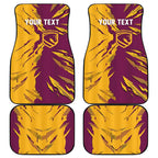 Personalized Brisbane Broncos Car Mats Dynamic Lightning Mascot Rugby Australia