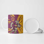 Personalized Brisbane Broncos Ceramic Mug Dynamic Lightning Mascot Rugby Australia