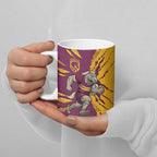Personalized Brisbane Broncos Ceramic Mug Dynamic Lightning Mascot Rugby Australia