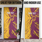 Personalized Brisbane Broncos Door Cover Dynamic Lightning Mascot Rugby Australia