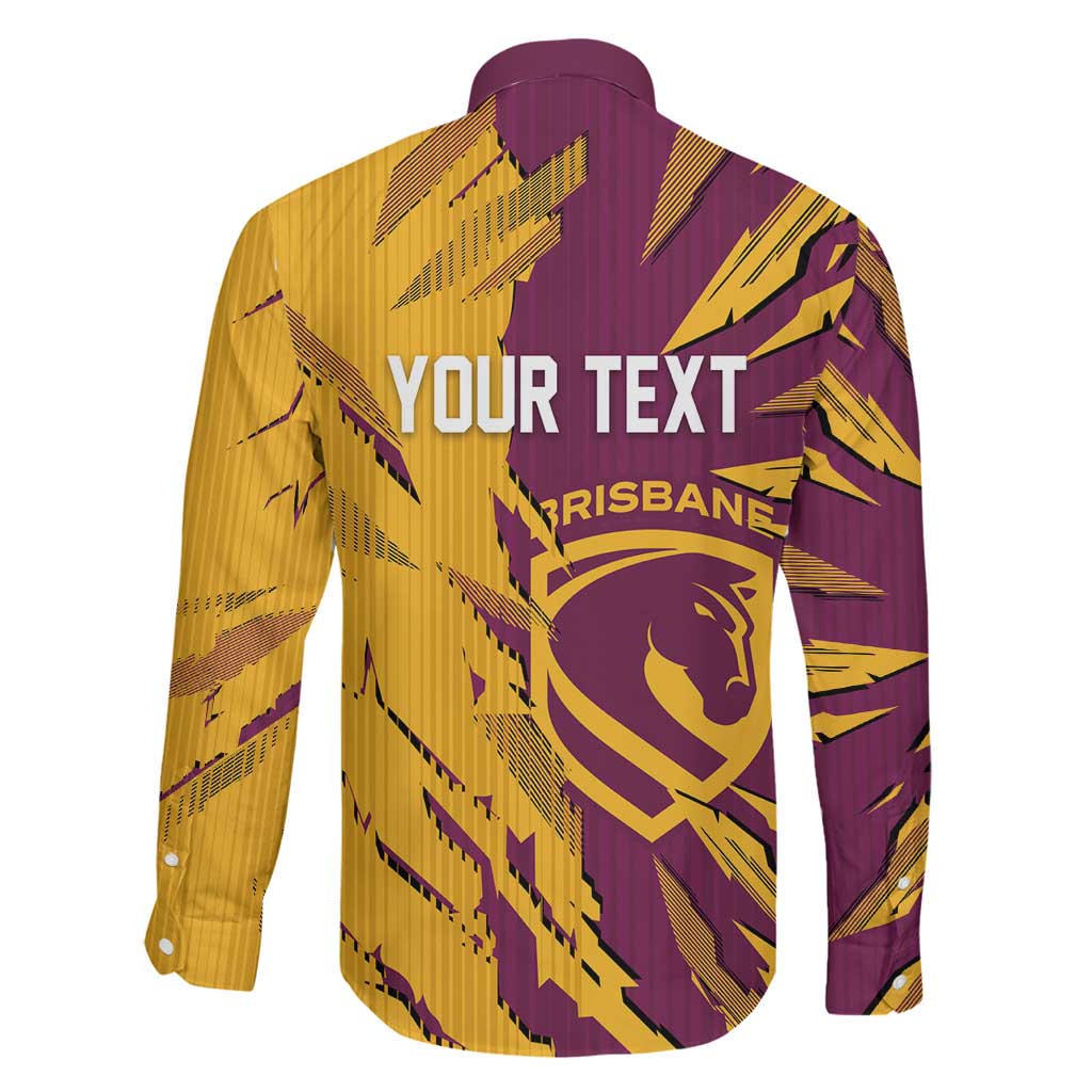 Personalized Brisbane Broncos Family Matching Mermaid Dress and Hawaiian Shirt Dynamic Lightning Mascot Rugby Australia