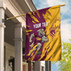 Personalized Brisbane Broncos Garden Flag Dynamic Lightning Mascot Rugby Australia