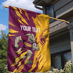 Personalized Brisbane Broncos Garden Flag Dynamic Lightning Mascot Rugby Australia