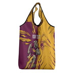 Personalized Brisbane Broncos Grocery Bag Dynamic Lightning Mascot Rugby Australia