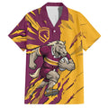 Personalized Brisbane Broncos Hawaiian Shirt Dynamic Lightning Mascot Rugby Australia