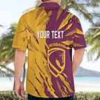 Personalized Brisbane Broncos Hawaiian Shirt Dynamic Lightning Mascot Rugby Australia