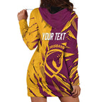 Personalized Brisbane Broncos Hoodie Dress Dynamic Lightning Mascot Rugby Australia